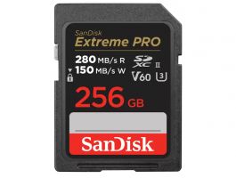 Sandisk Extreme Pro SDXC memóriakártya 256GB Class 10 UHS-II V60 (215493)